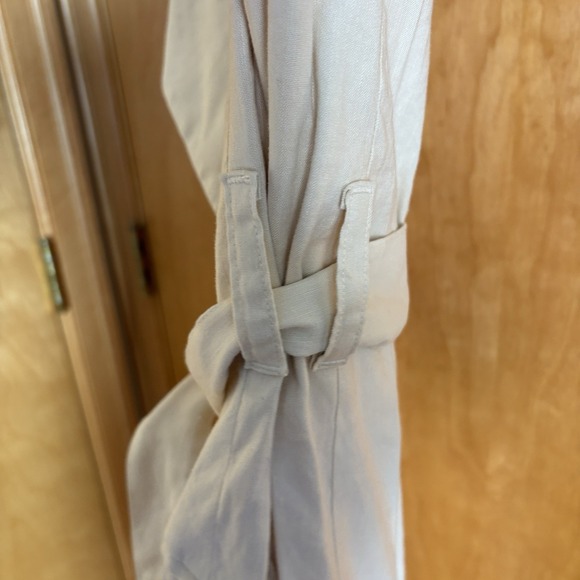 Anthropologie Maeve Longline Linen Vest Beige XXS Belted‎ - Picture 11 of 13